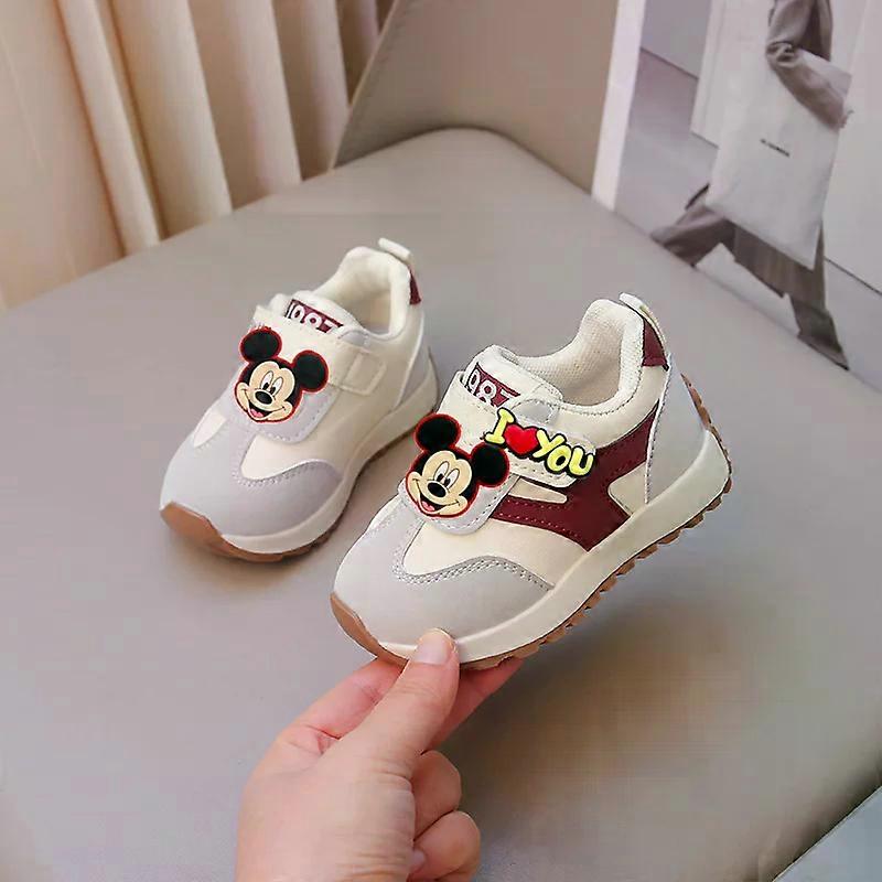 Mickey Mouse Children Sports Shoes Disney Spring Autumn New Girl Soft Sole Casual Shoes Dad running Shoes Boy Baby first walkers
