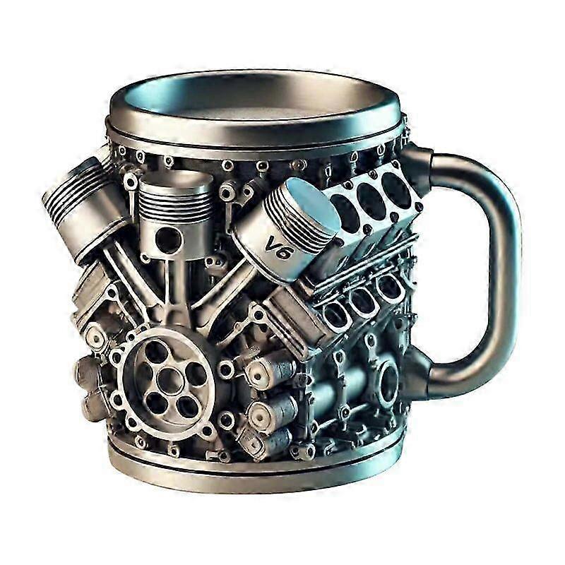 Engine Coffee Mug with V8 EngineInspired Design, Ceramic Car Enthusiast Gift, Microwave Safe