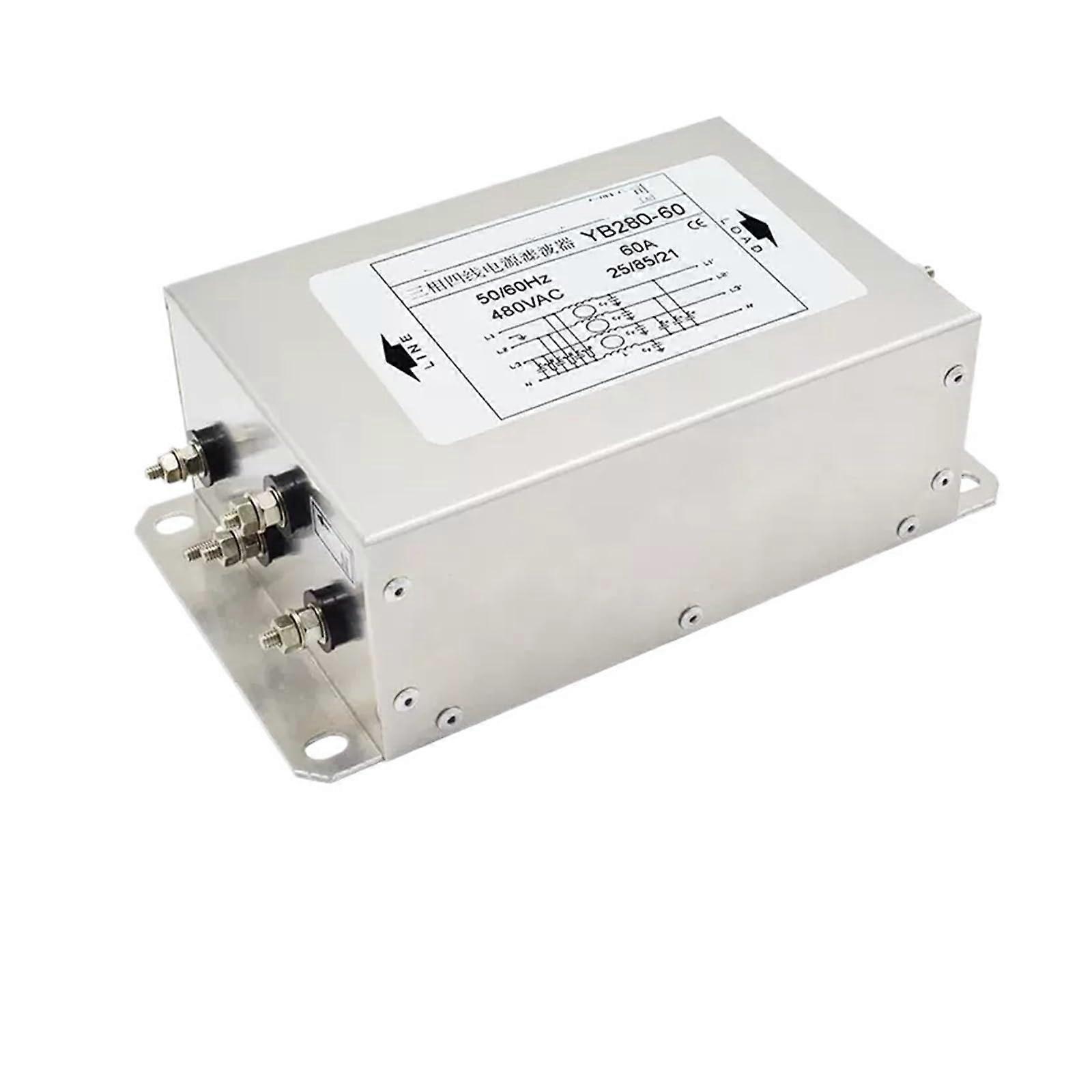 Three Phase Power Filter 380V EMI Noise Reduction for Servo Drive and Frequency Converter 60A