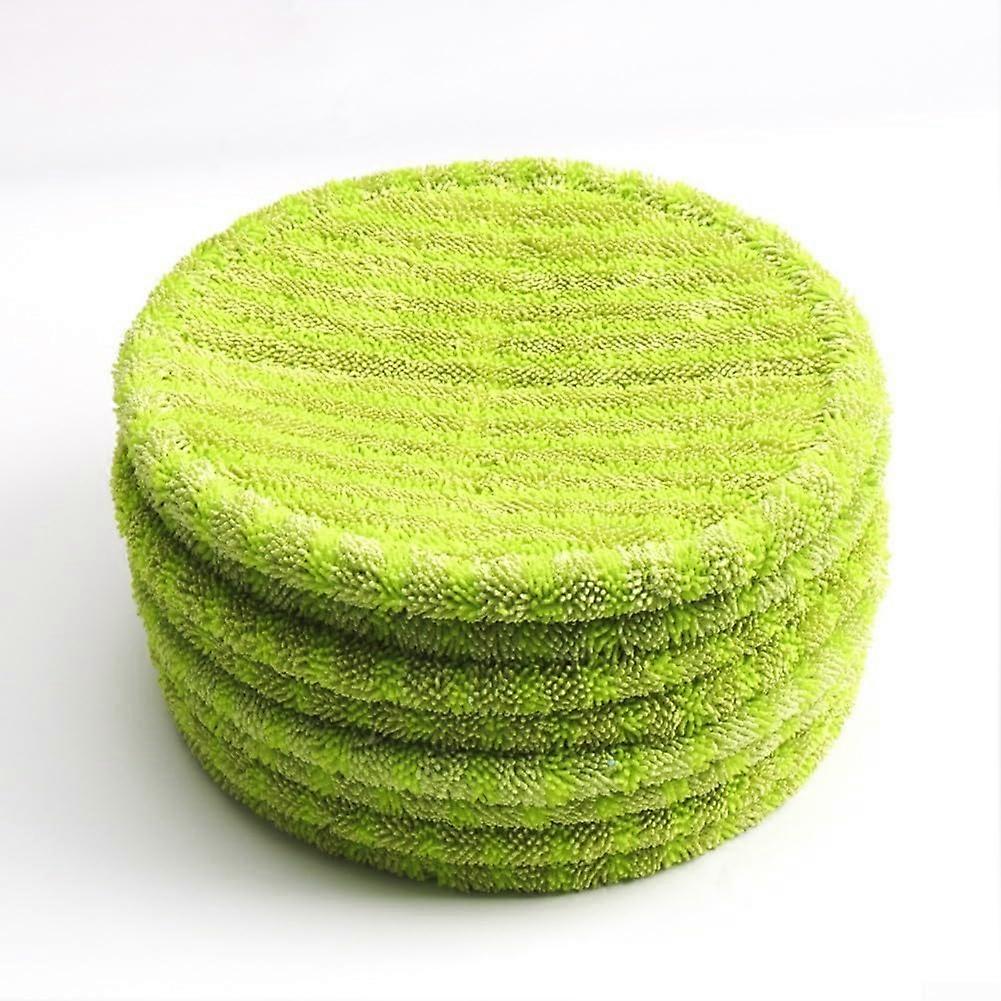 Electric Mop Replacement Pads Round Green 16cm Super Absorbent Reusable Microfiber Mop Pad Set