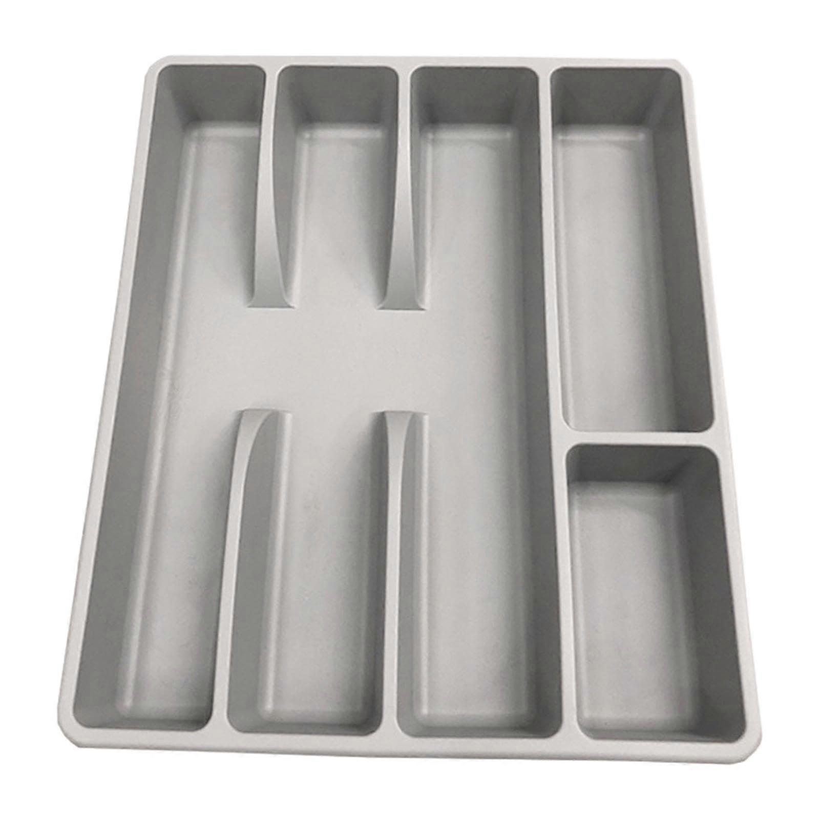 Cutlery Tray Utensil Organizer with Five Compartments for Kitchen Drawer Silverware Storage