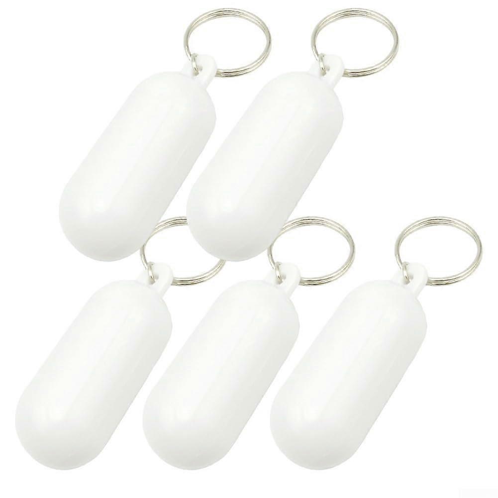 Floating Keychains for Boating and Kayaking, Bright White 5 Pack Keeps Keys Afloat