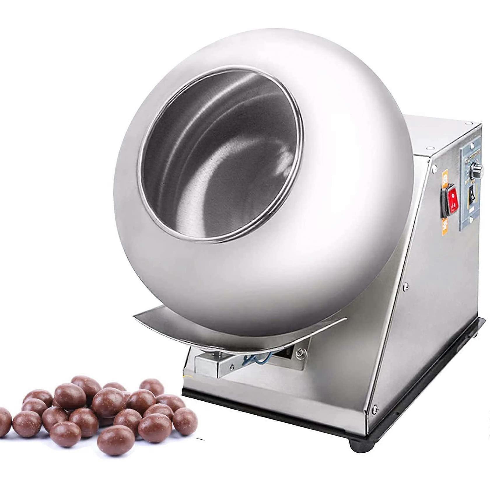 Sugar Coating Machine 25kg/H Small Commercial Chocolate Panning Coater with Consistent Temperature Control 220V Ref:6228