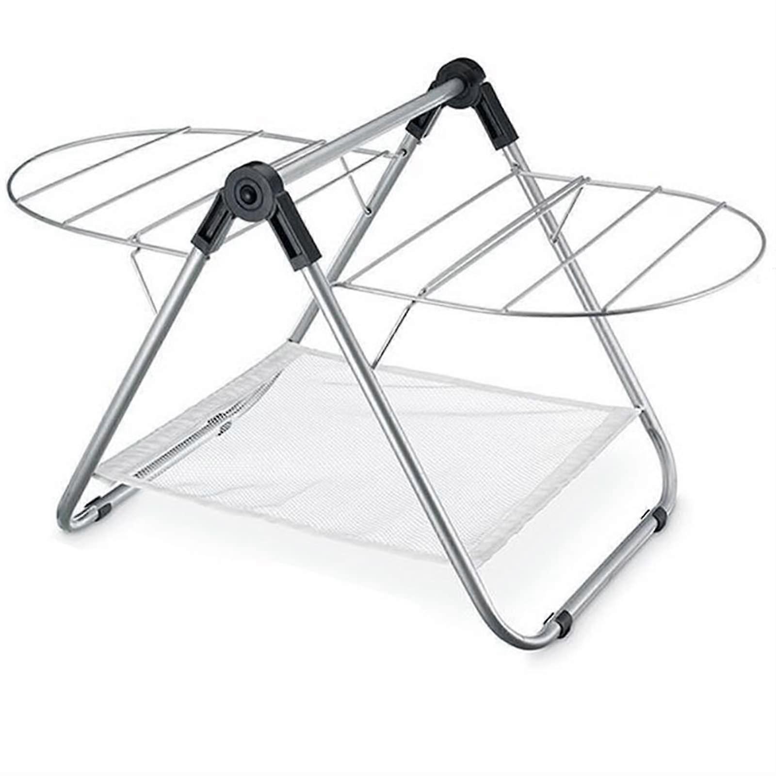 Freestanding Foldable Clothes Drying Rack with MultiLevel Towel Hanger for Laundry Room