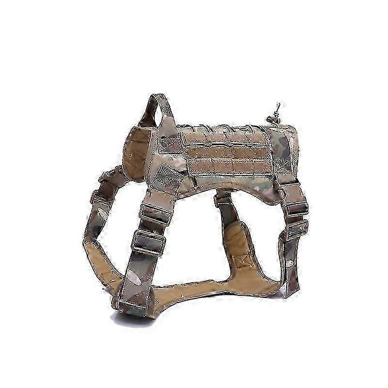 Tactical Dog Harness Nylon Handle Adjustable Training Harness Pet Working Vest