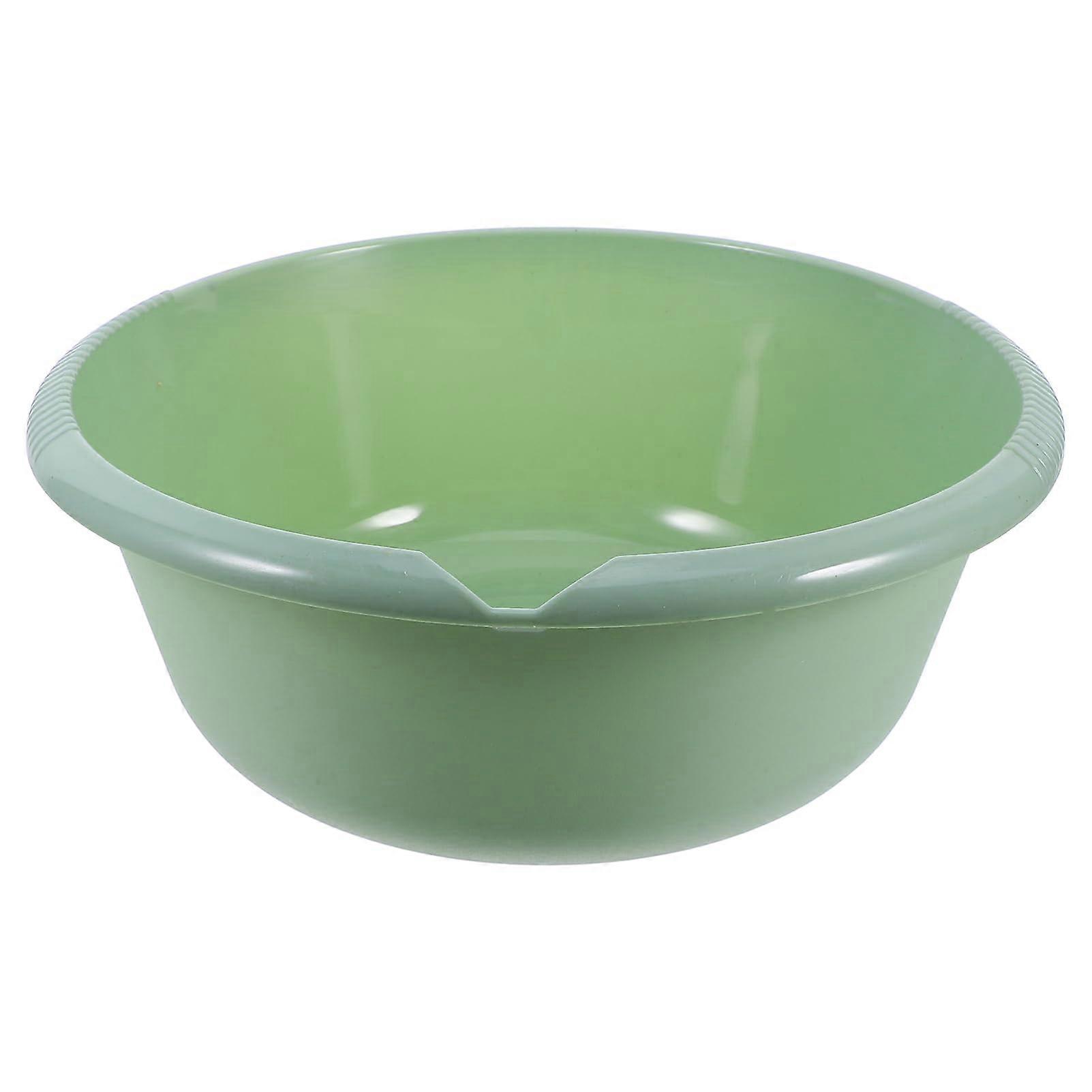 Large Capacity Plastic Wash Basin with Drainage Spout for Bathroom Kitchen Foot Soaking Use