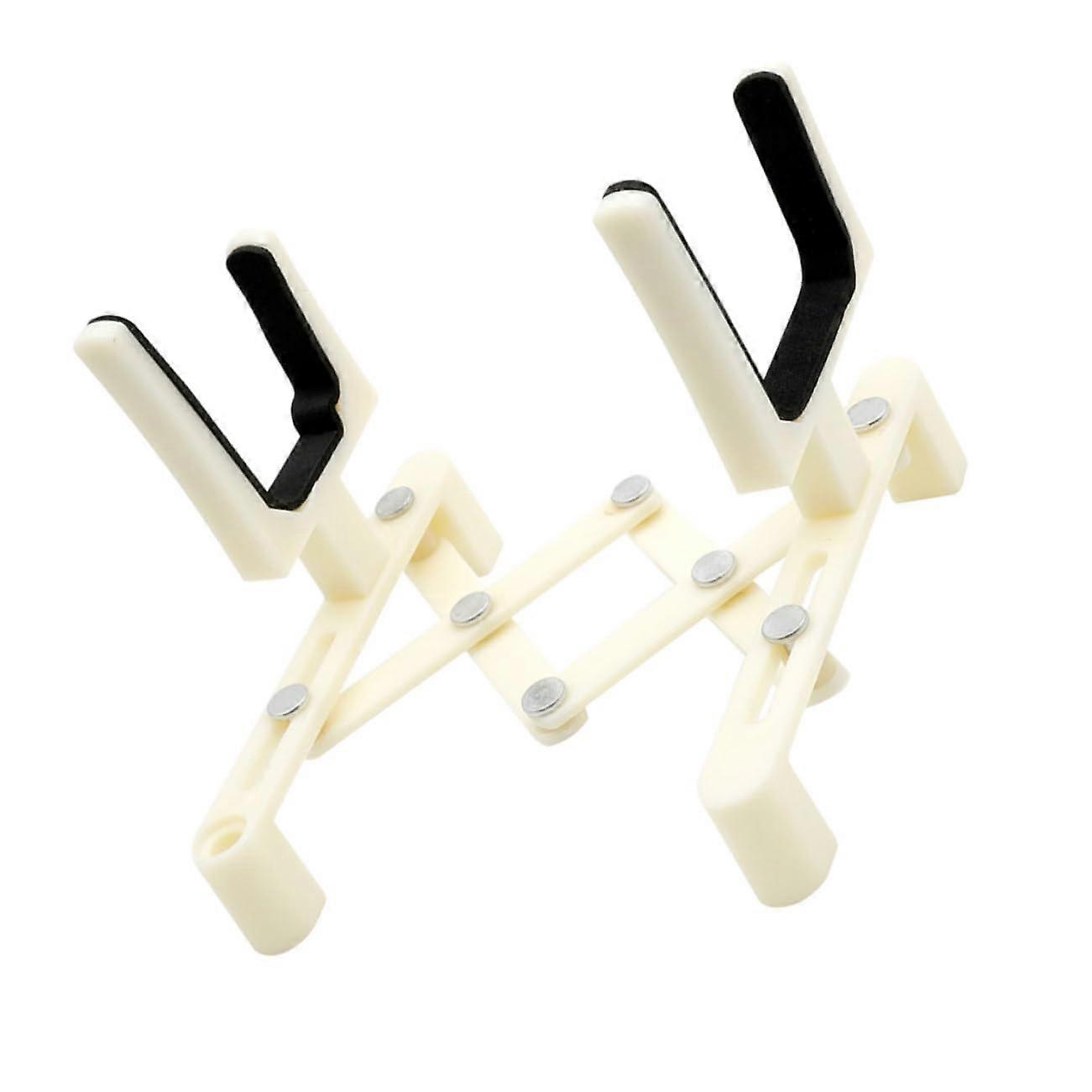 Foldable Violin Stand with Stable Support and Adjustable Fit for Home Classroom Beige Finish