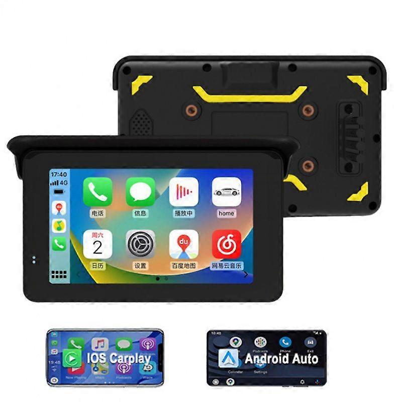 5 Inch Waterproof Motorcycle GPS Navigation with Wireless CarPlay Android Auto