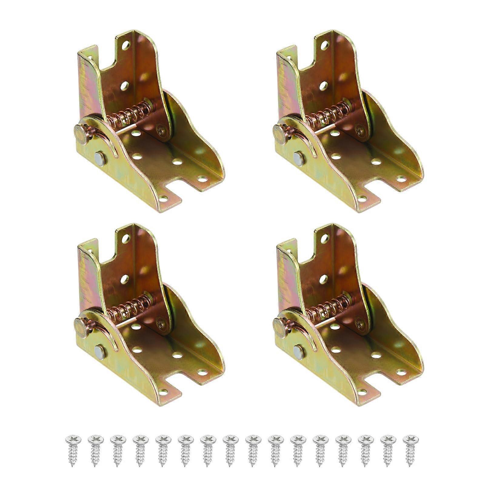 4 Pack Folding Table Hinges with Self Locking RustResistant Metal for Space Saving Table Legs