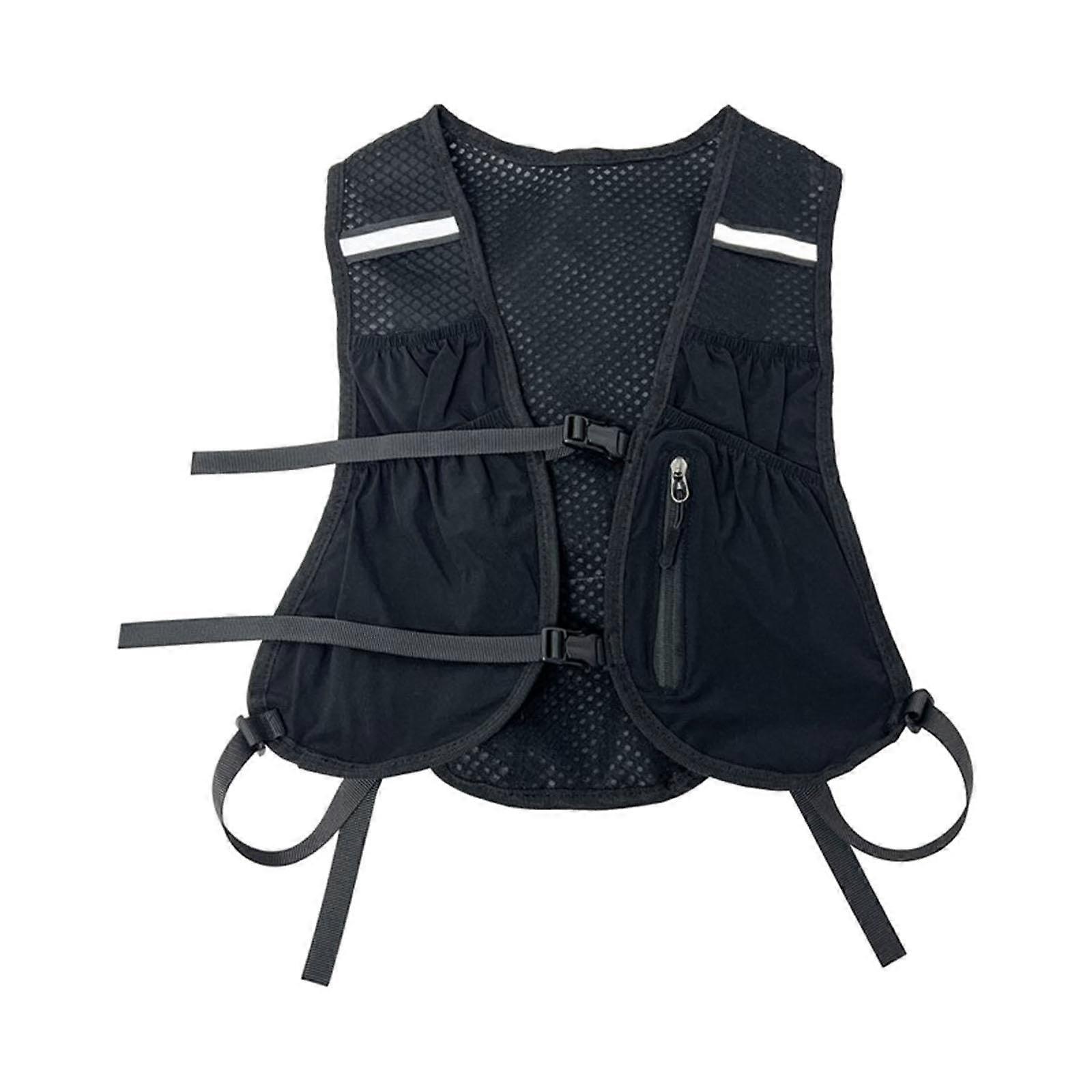Hydration Vest with Multiple Storage Pockets and Reflective Safety for Running and Cycling