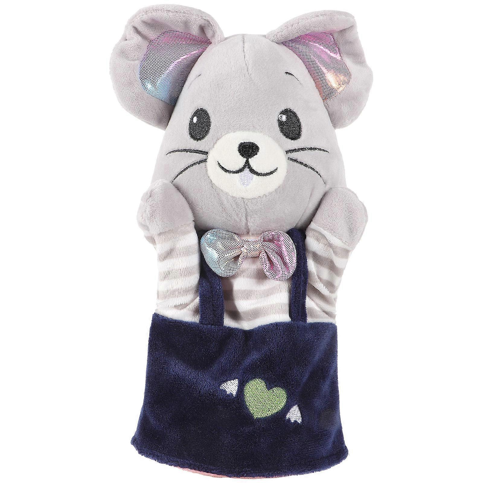 Interactive Animal Hand Puppet Toy for Kids Stuffed Mouse Plush Plaything