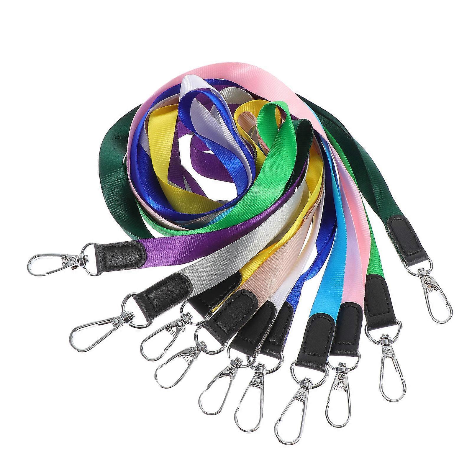 Work Cards Lanyards Practical Neck Hanging Ropes with 10Pcs for Office Use