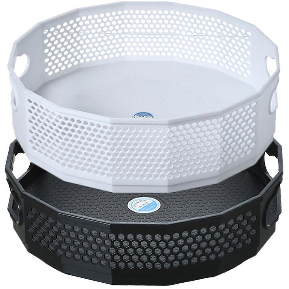 MultiFunction Spice Turntables Desktop Seasoning Storage Rotatable Kitchen Organization 2Pack Black