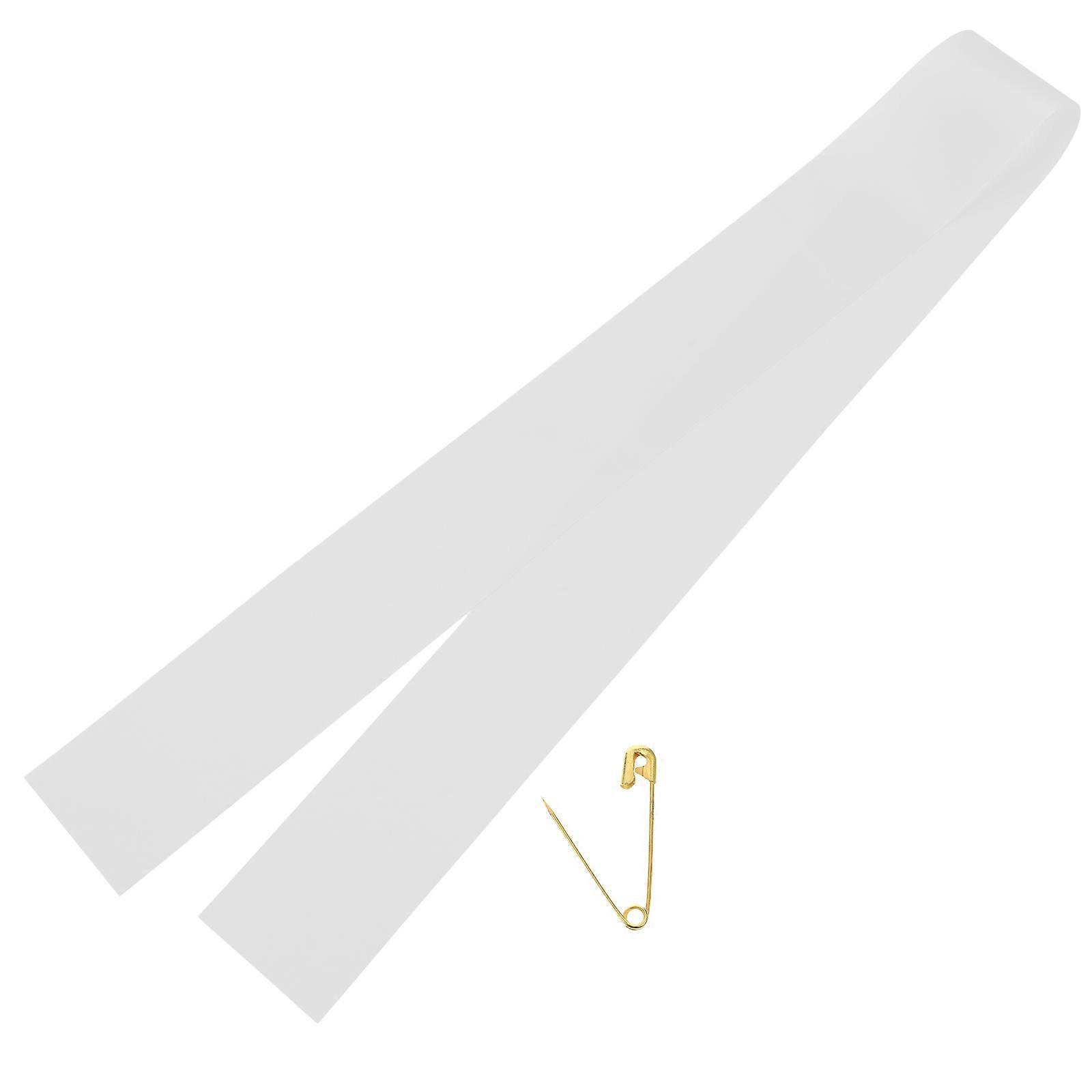 Ceremony Sash White Cloth DIY Blank Sash for Decoration
