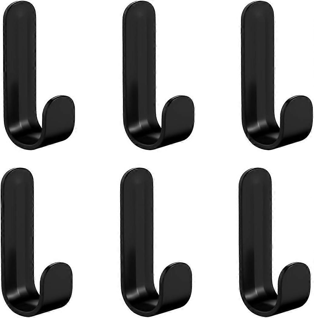 6-Pack Self-Adhesive Wall-Mounted Hooks, Towel Hooks