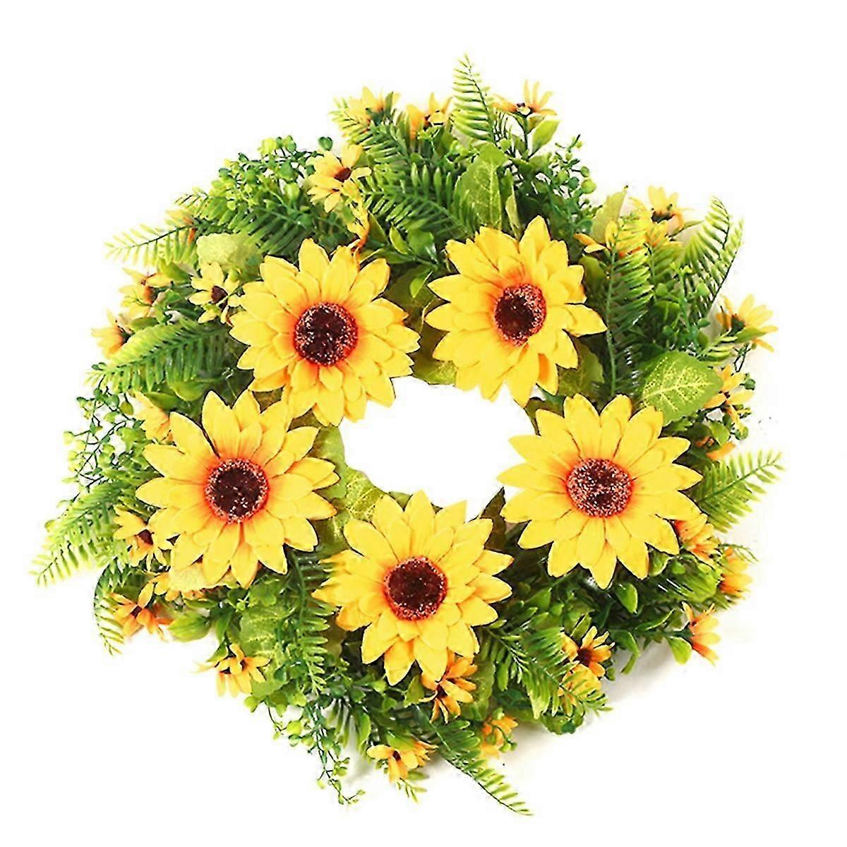 Artificial Sunflower Summer Wreath - Decorative