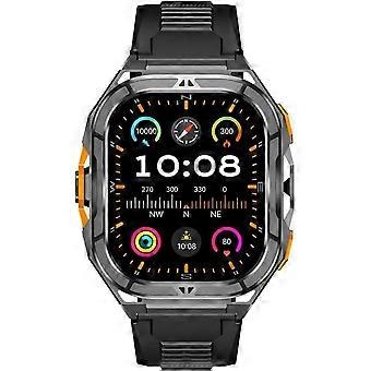 AMOLED Outdoor Smartwatch with Call Function, 20+ Day Battery, AlwaysOn for iOS and Android (Black)