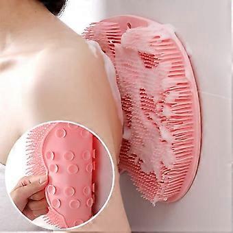Shower Foot and Back Massage Brush - Wall-Mounted Gray
