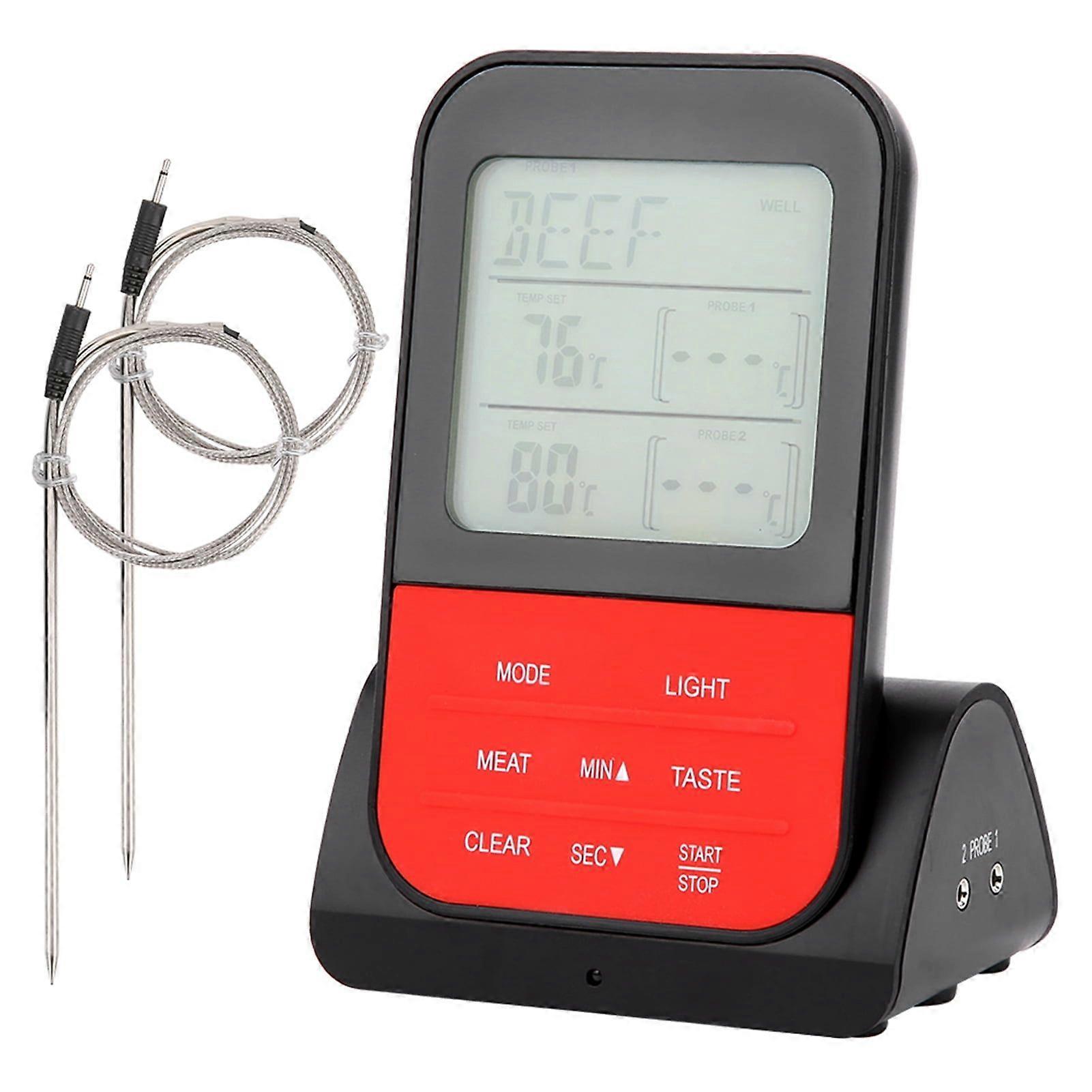 Waterproof Digital Cooking Barbecue Grill Thermometer with Timing Function Kitchen Accessory