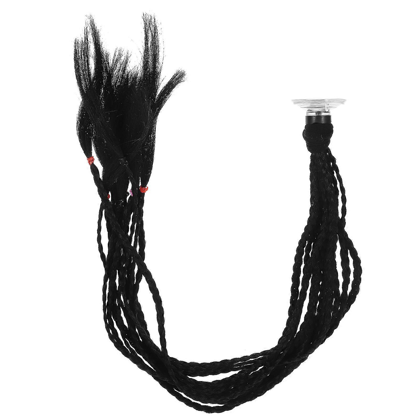 Sucker Dreadlock Ponytail for Decor Replaceable Motorcycle Hair