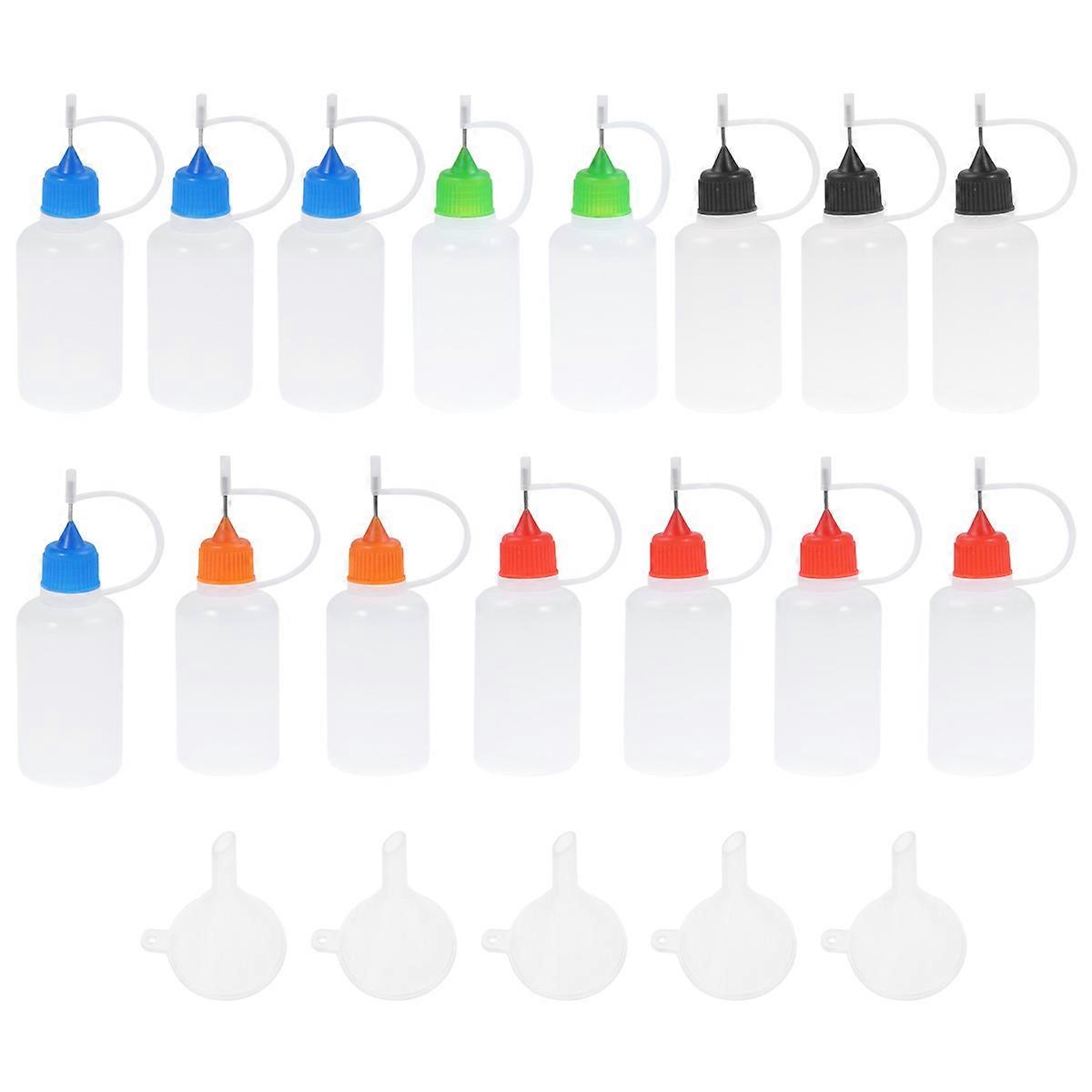 Needle Applicator Tip Bottles for Precise Glue 15Pcs 30Ml Bottles Set