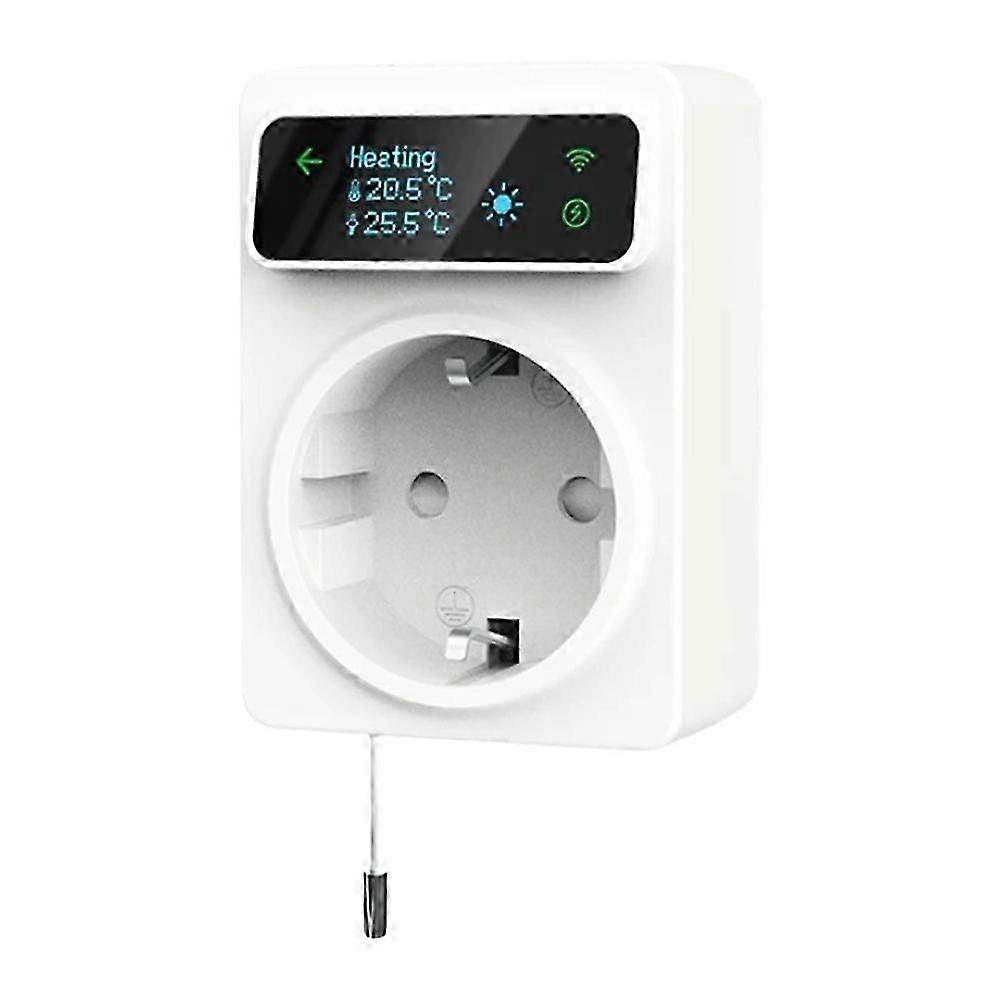 Smart Plug Thermostat WiFi Tuya Heating Cooling Temperature Controller Socket Timer Switch 16A EU Plug