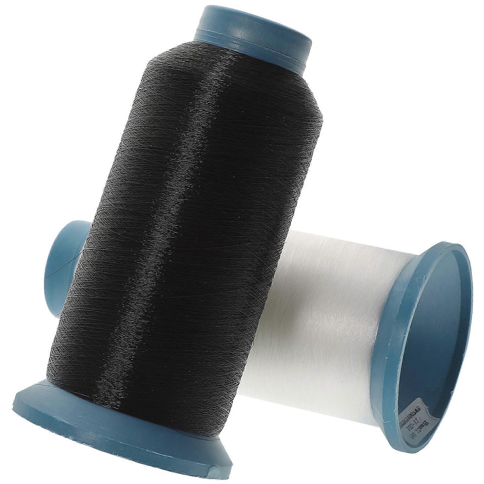 Nylon Sewing Thread 2 Rolls Portable Needle Thread Set for Sewing Projects