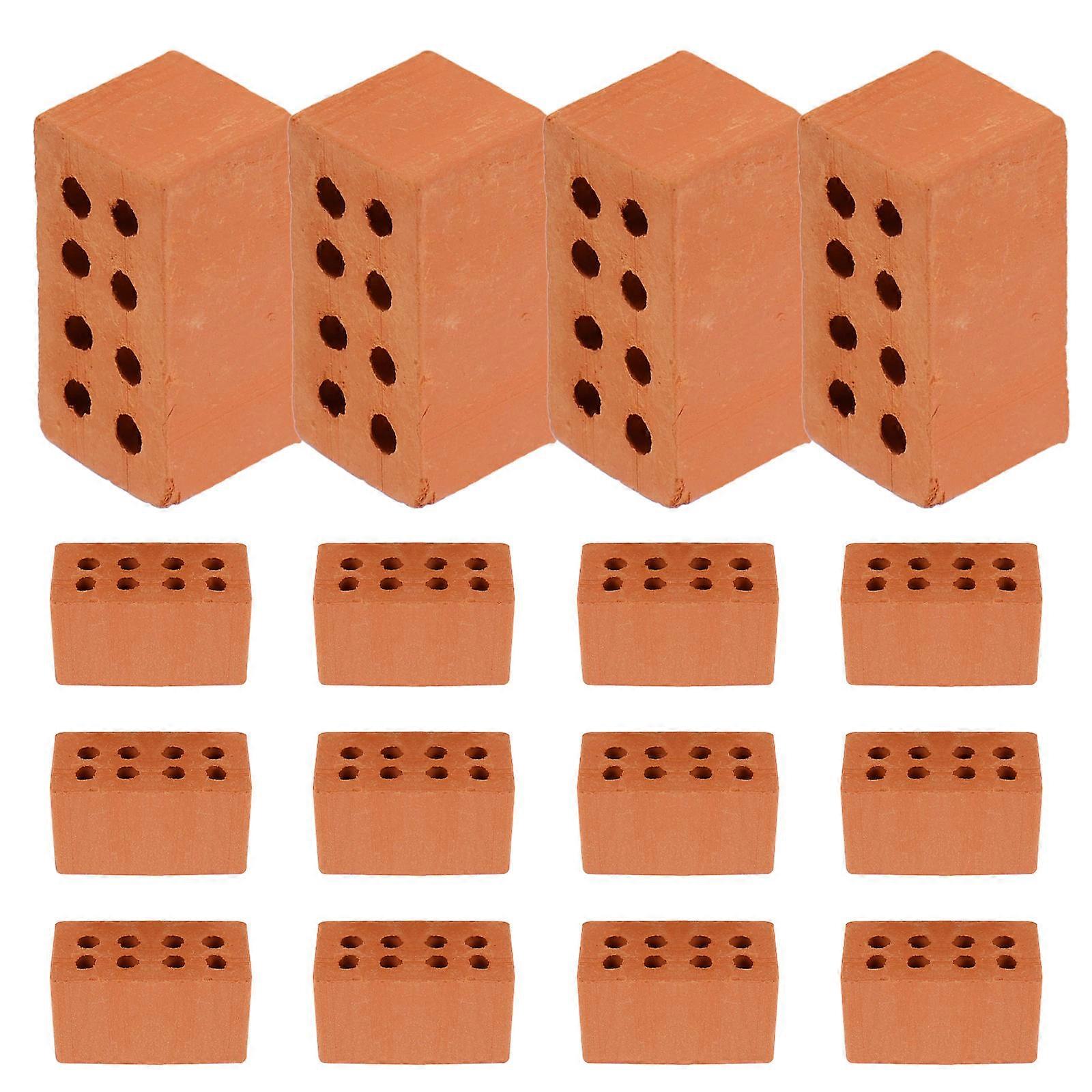 Miniature Bricks Clay Blocks for Model Building 50Pcs Realistic Bricks