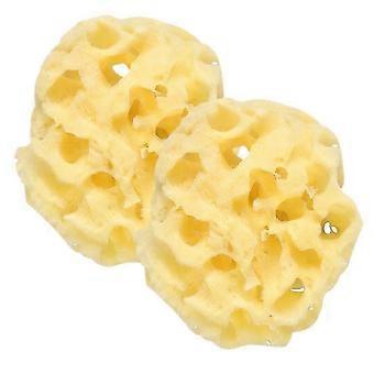 Natural Honeycomb Shower Sponge for Bath Cleaning 2Pcs Yellow Body Ball
