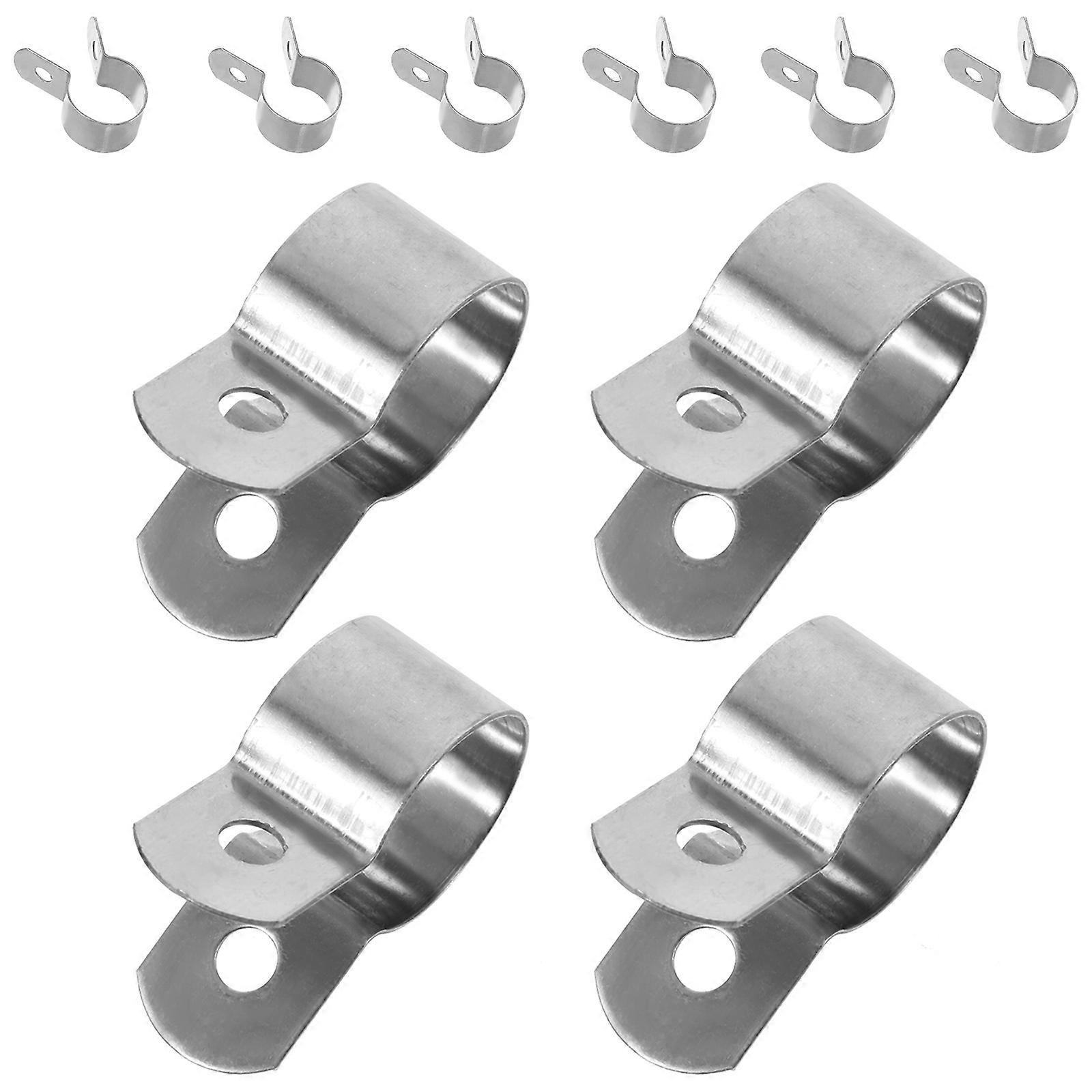 Clips For Pipe Support U Bracket Wire Connecting Outdoor Use 10Pcs