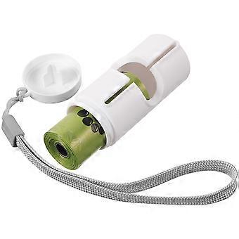 Dog Poop Bag Holder for Daily Use 1Set Portable ABS White Dispenser
