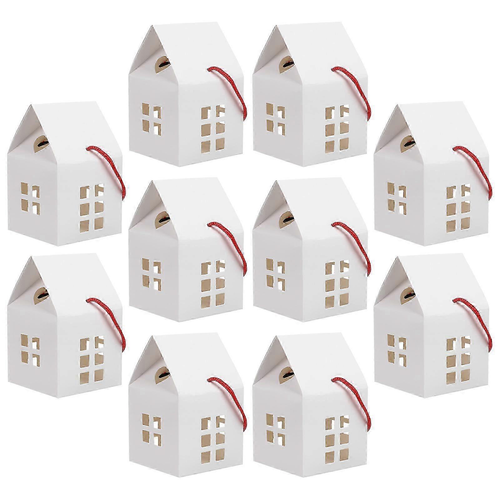 Paper Packing Boxes House Shaped for Storage 20Pcs Candy Boxes