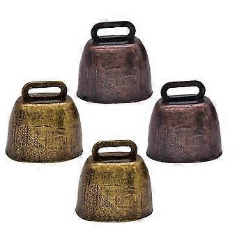 Cow Bell Metal Loud Calling Bells for Decoration 8Pcs Assorted Color Farm Accessories