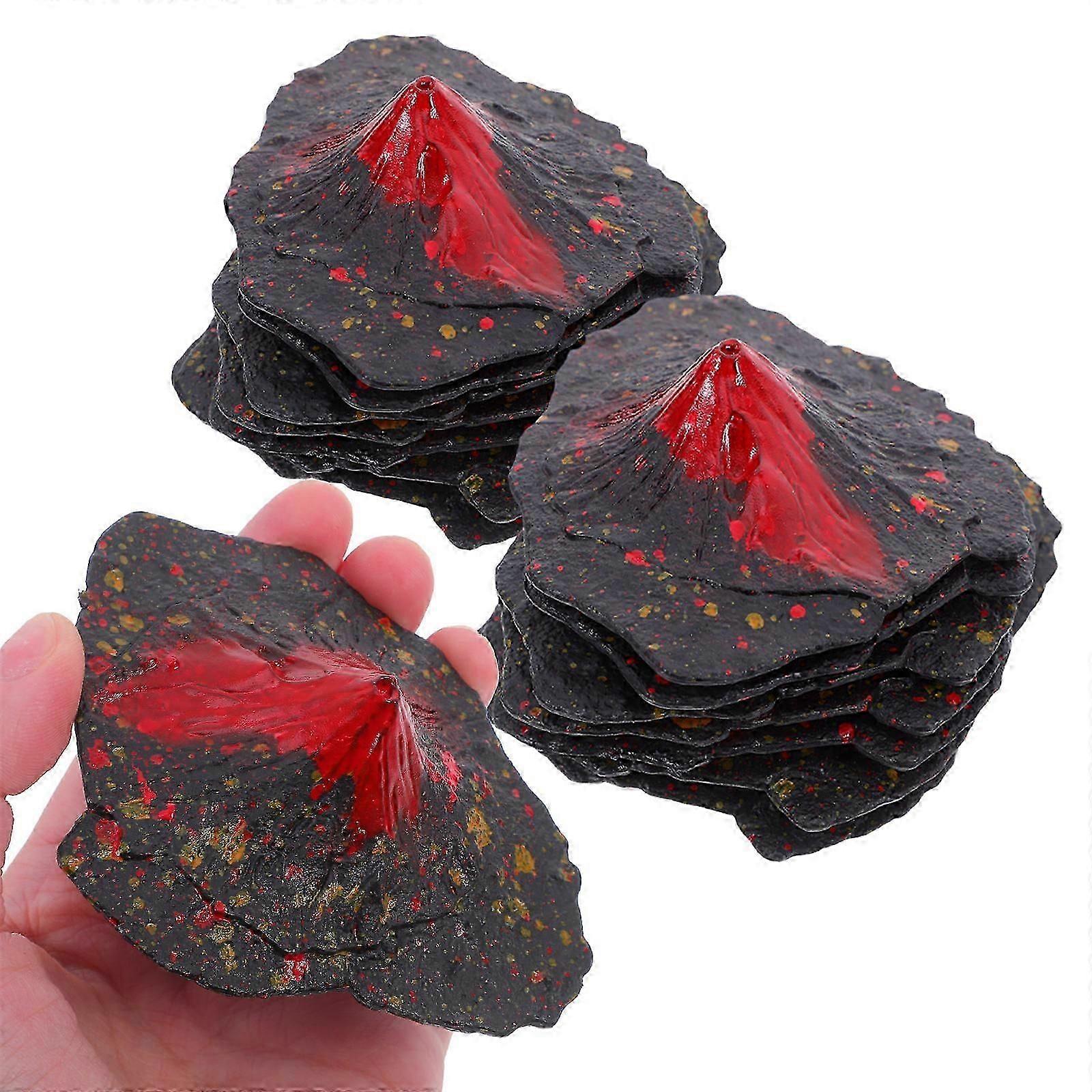 Mini Plastic Volcano Model Simulation for Decoration 16Pcs Set