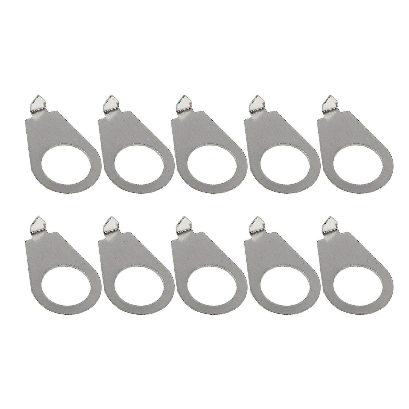 10PCS Alloy Guitar Knob Indicators Multiple Color Option Guitar Knobs Pointer Plates Suitable for Musical Instruments  Silver