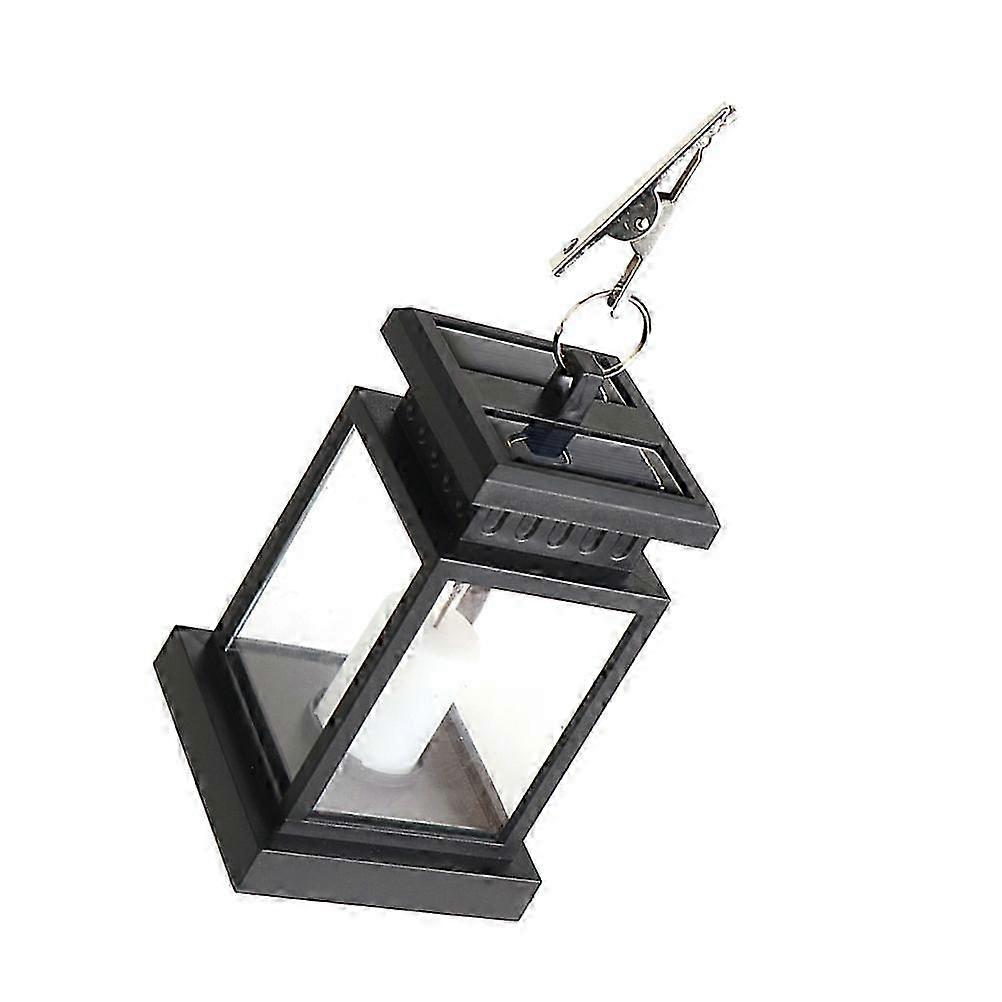 Durable Solar Lantern with Retro Appearance compatible with Decor Black Plastic Compact Size