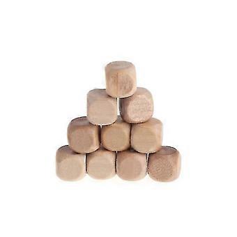 10pcs/set  10/12/14/16/18mm Round Wooden Dice Game Dice Wood Handmade
