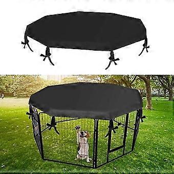 Dog Playpen Cover 8 Panel Waterproof Oxford Canopy with UV Protection for Indoor Outdoor Use