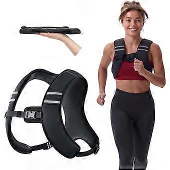Gewichtsweste, waschbar, Z-Fit, weich, bügelfest, für Damen und Herren, 5/10/15 lb Gewicht mit reflektierenden Streifen und verstellbaren Gurten, ultradünn, für Krafttraining