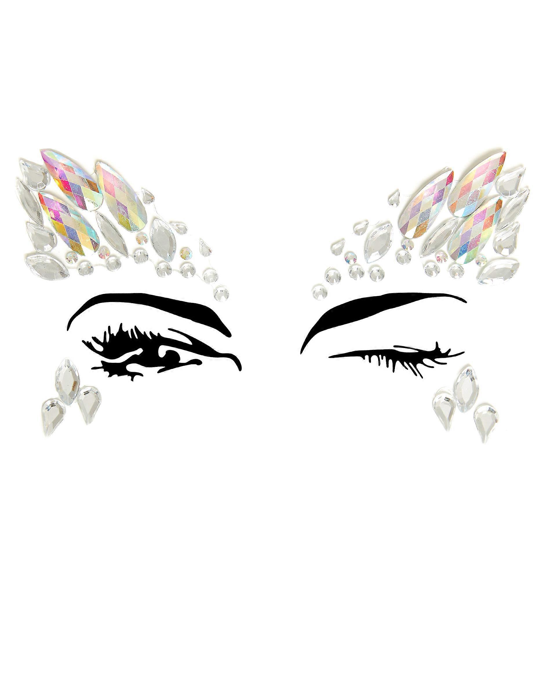 Adult celestial pattern adhesive face jewels