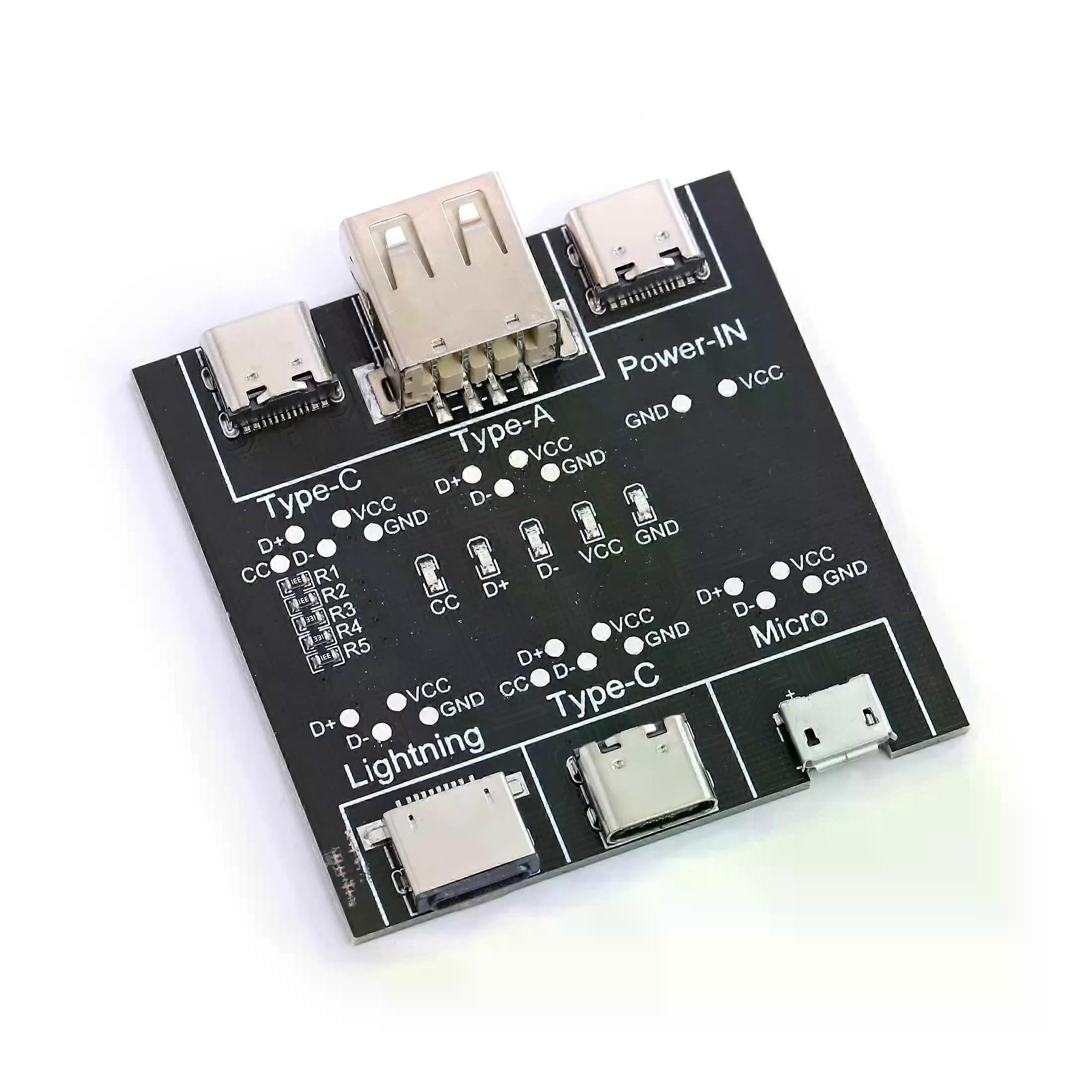 Data Cable Detection Board Type C C Micro Cable Tester Detector compatible with Android Fast Quick Charging Lighting