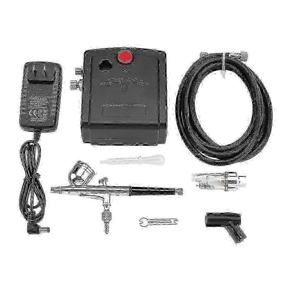 Double Action Airbrush Kit Pump Airbrush Set JP-130 (US Plug 110-240V)