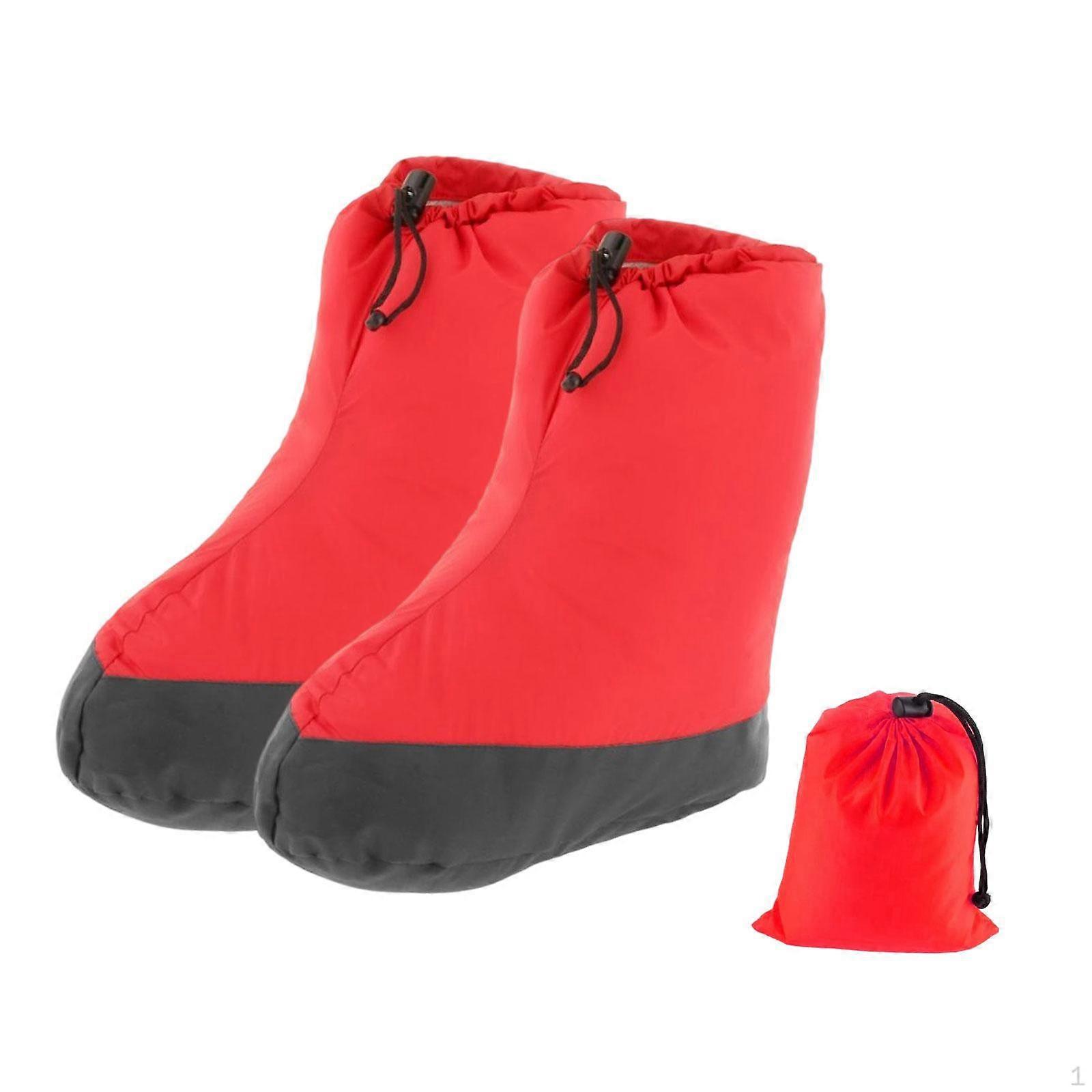 Down Ankle Boots, Warm Socks, Windproof Portable Camping Sleeping Socks for