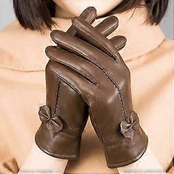 Ladies Gloves Warm Gloves Outdoor Accessories  brown