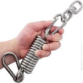 Set di ganci per borse pesanti, catena girevole in acciaio inossidabile con moschettoni e molla compatibile con sacco da boxe, swing da palestra, trapezio, amaca, capaci da 800 libbre