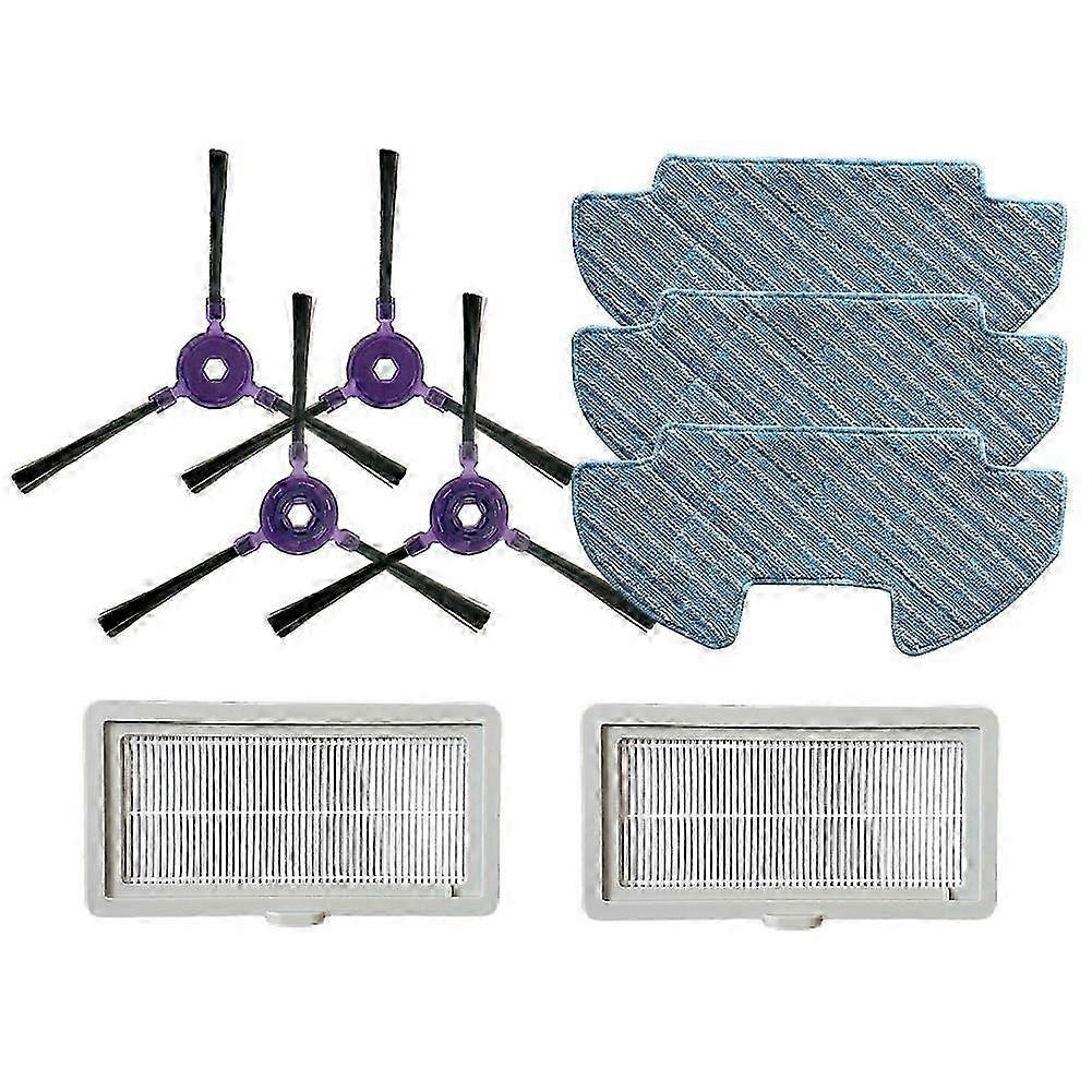 Main Brush Filters Side Brush Mop Cloth Kit compatible with Powerbot-E