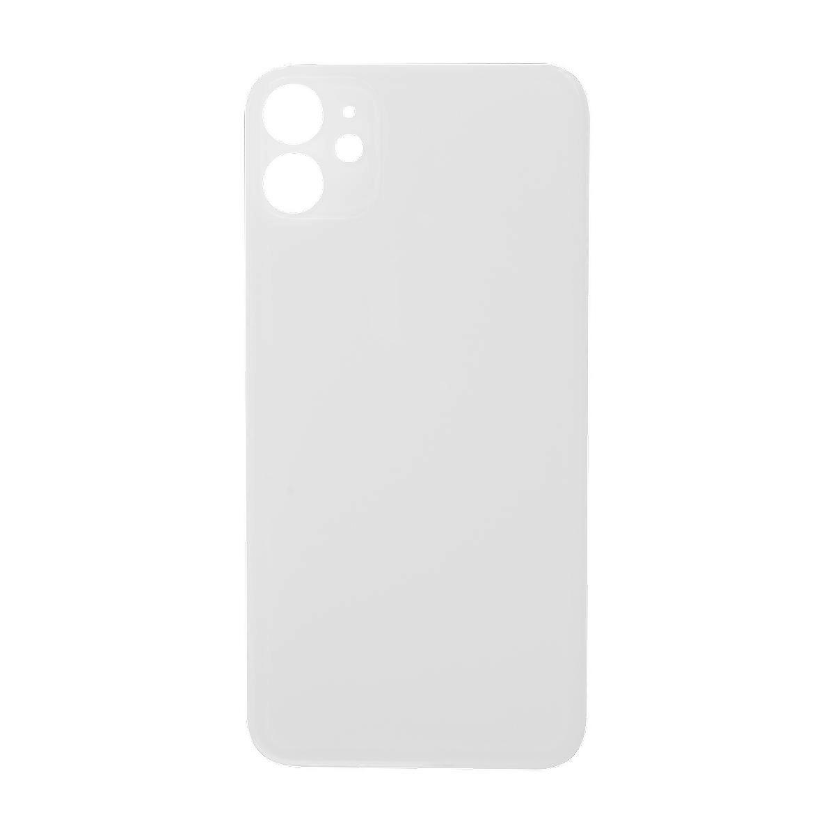 Glass Back For iPhone 11 Plain in White