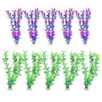 Plastic Aquatic Plants Aquarium Fake Plant Decoration Set for Fish Tank 20Pcs