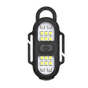 USB-uppladdningsbart klämbart löparljus, 450 lm LED-säkerhetsficklampa med 5 lägen