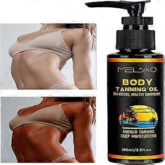 Self Tanning Drops - 100ml Bronze Skin Essential Oil - Moisturising Multi-Purpose Sunless Tanning Oil to Give Your Skin Tan and A Sexy Look